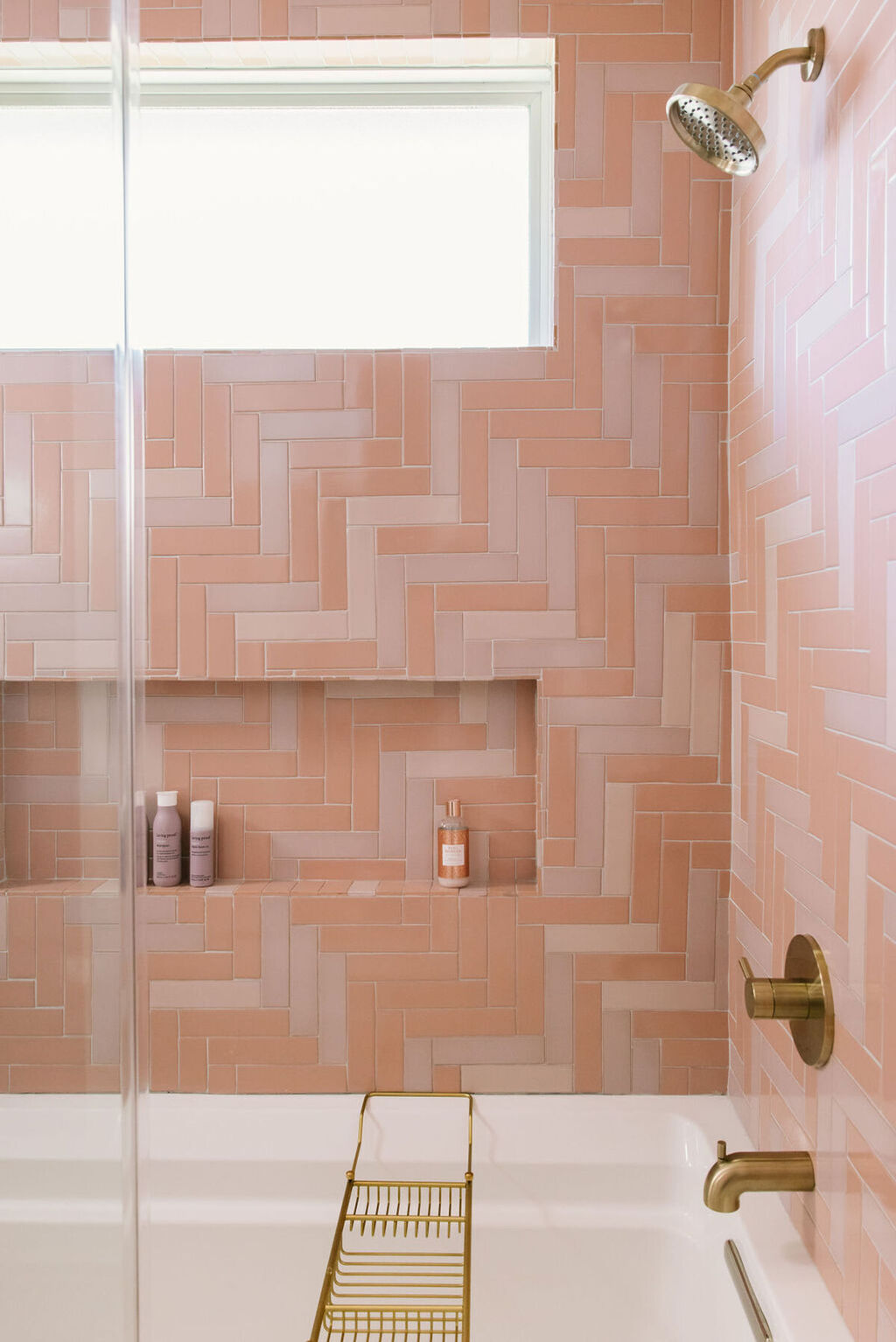 15 Herringbone Shower Tile Ideas From Subtle to… | Fireclay Tile