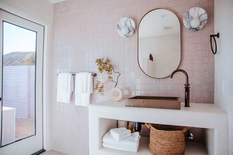 Pink Tile Bathroom Casa Cabin A3c51 