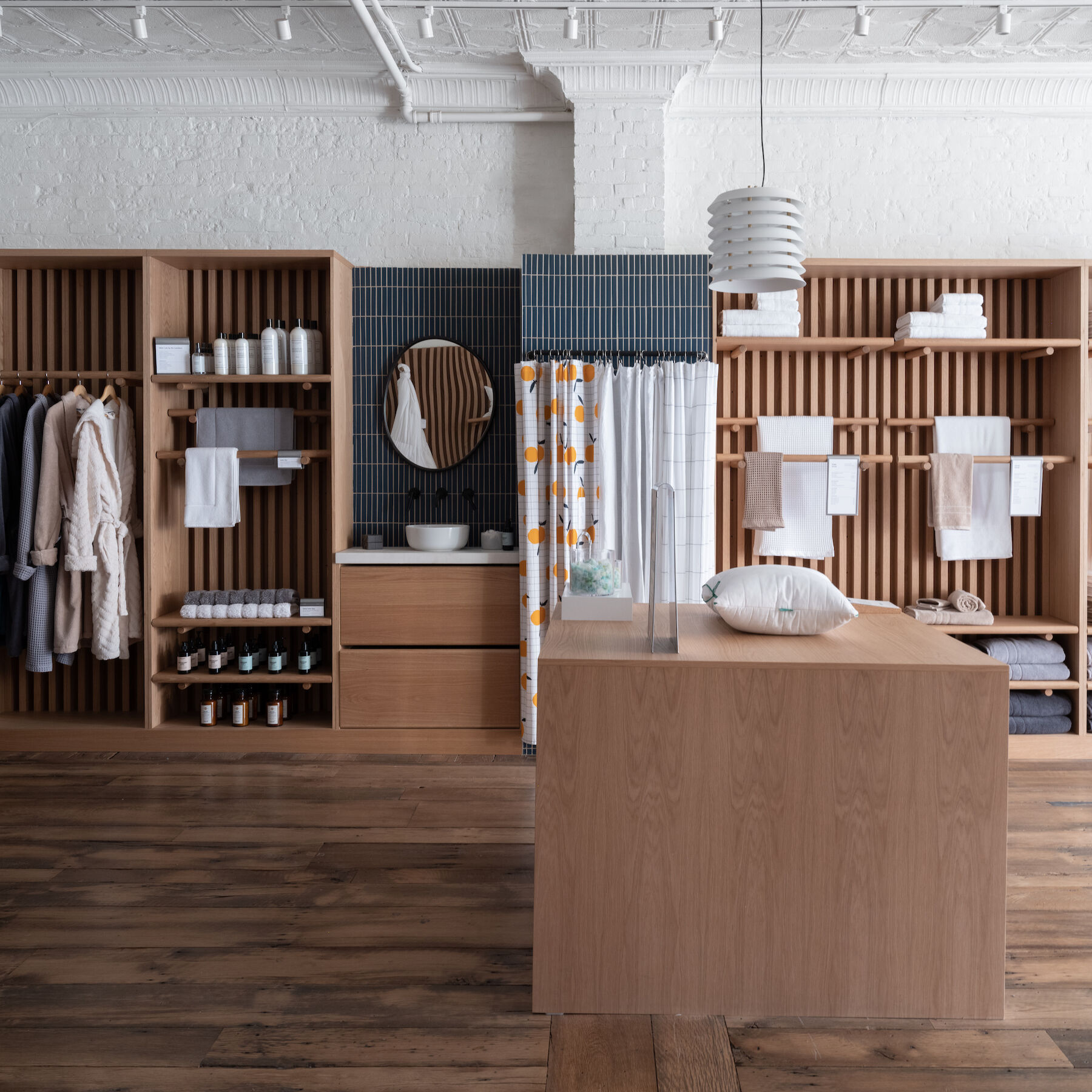 Brooklinen Blue Velvet Brooklyn Flagship Fireclay Tile