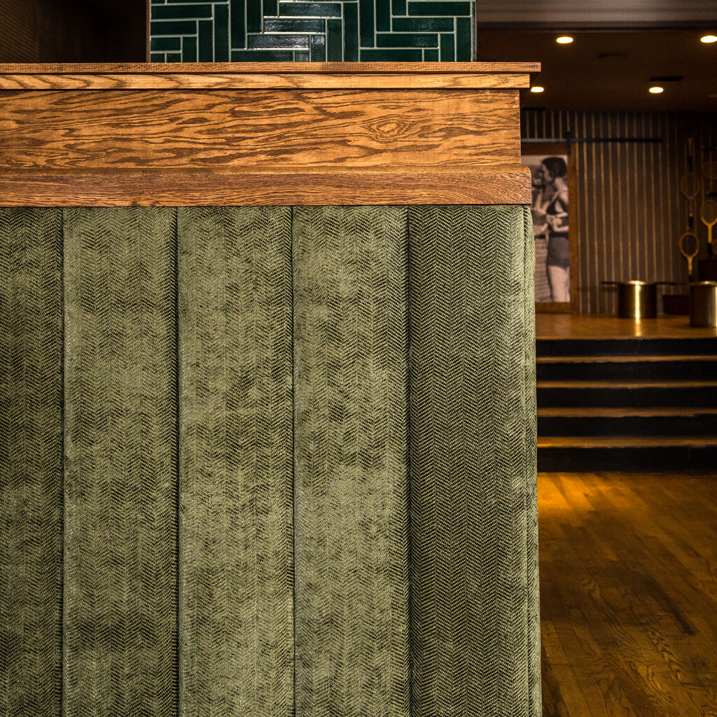 The Winston Evergreen Accent Wall Fireclay Tile