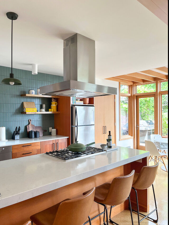 Flagstone Modern Kitchen Backsplash Fireclay Tile