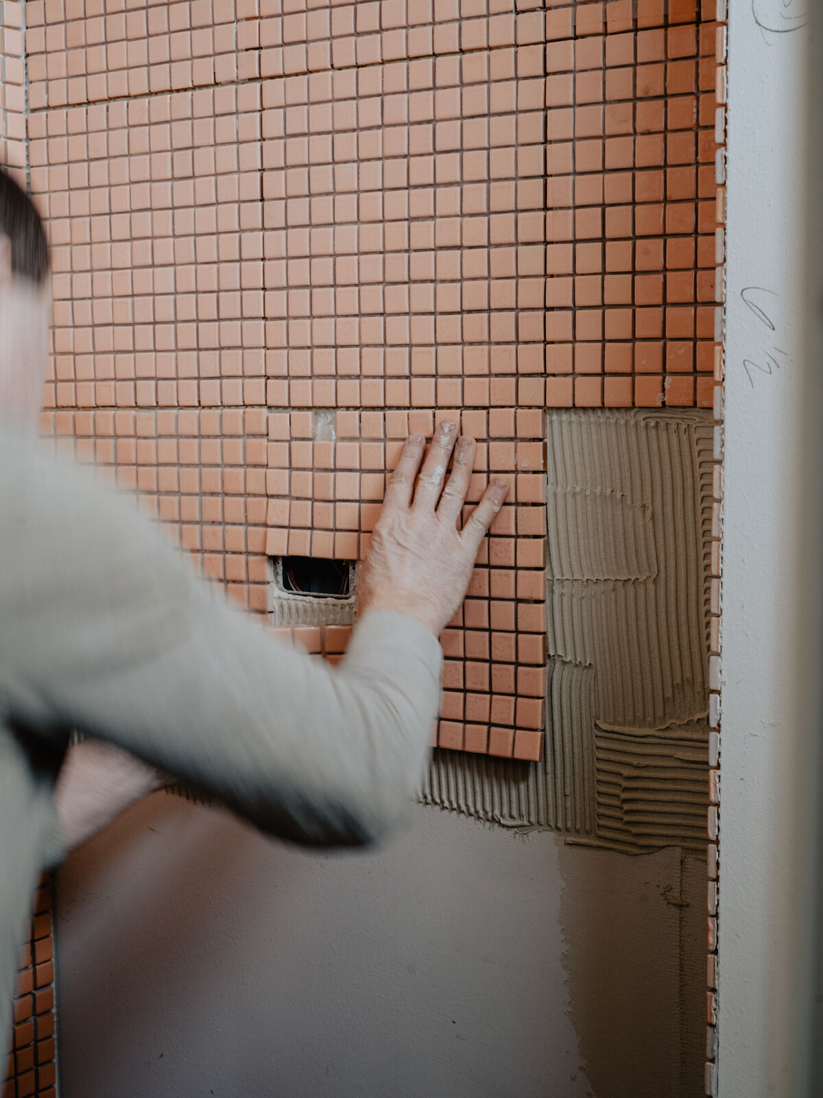 Mango Street 1x1 Desert Bloom Powder Room Fireclay Tile