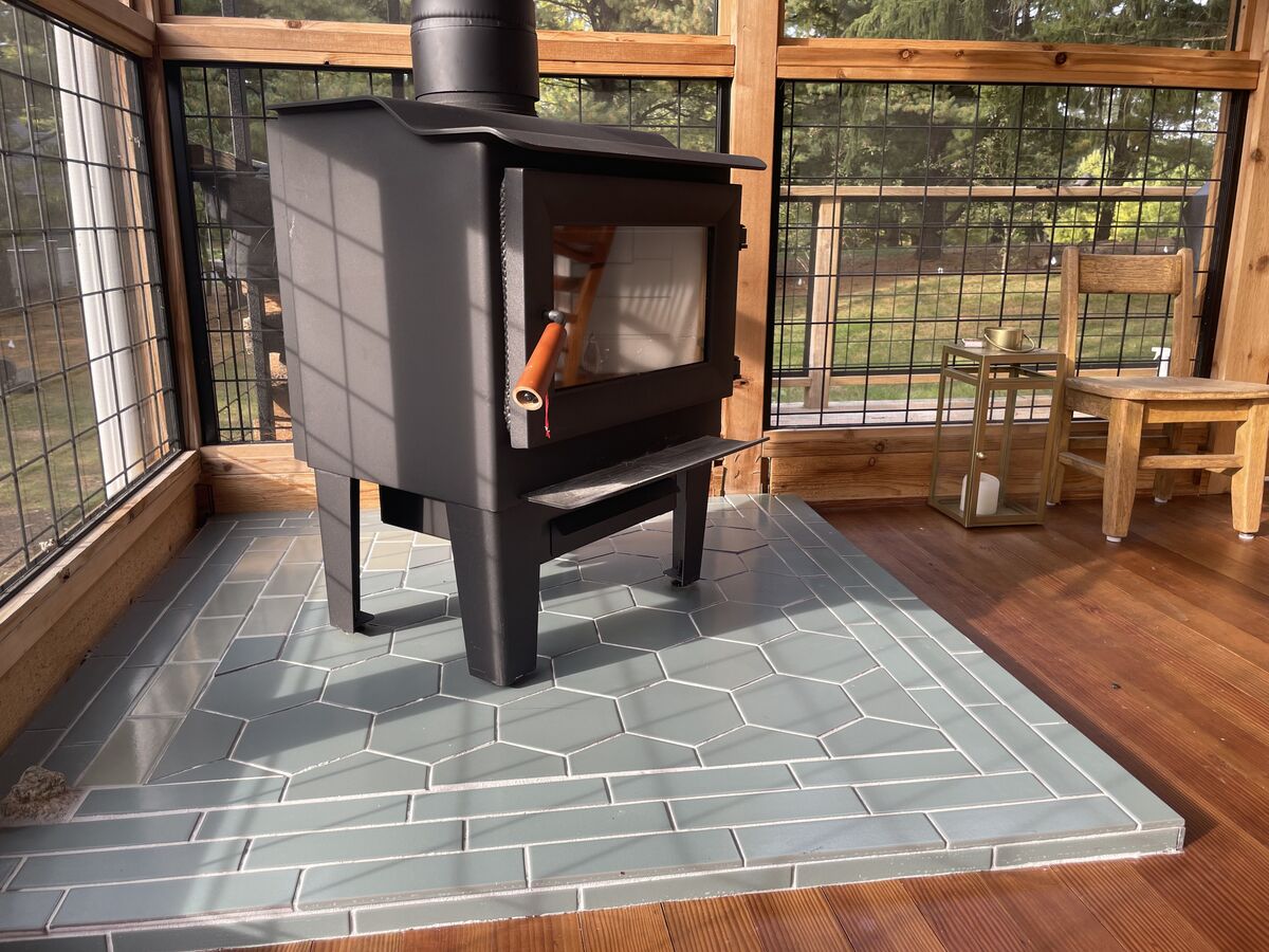 Flagstone Fireplace Hearth Pad Fireclay Tile