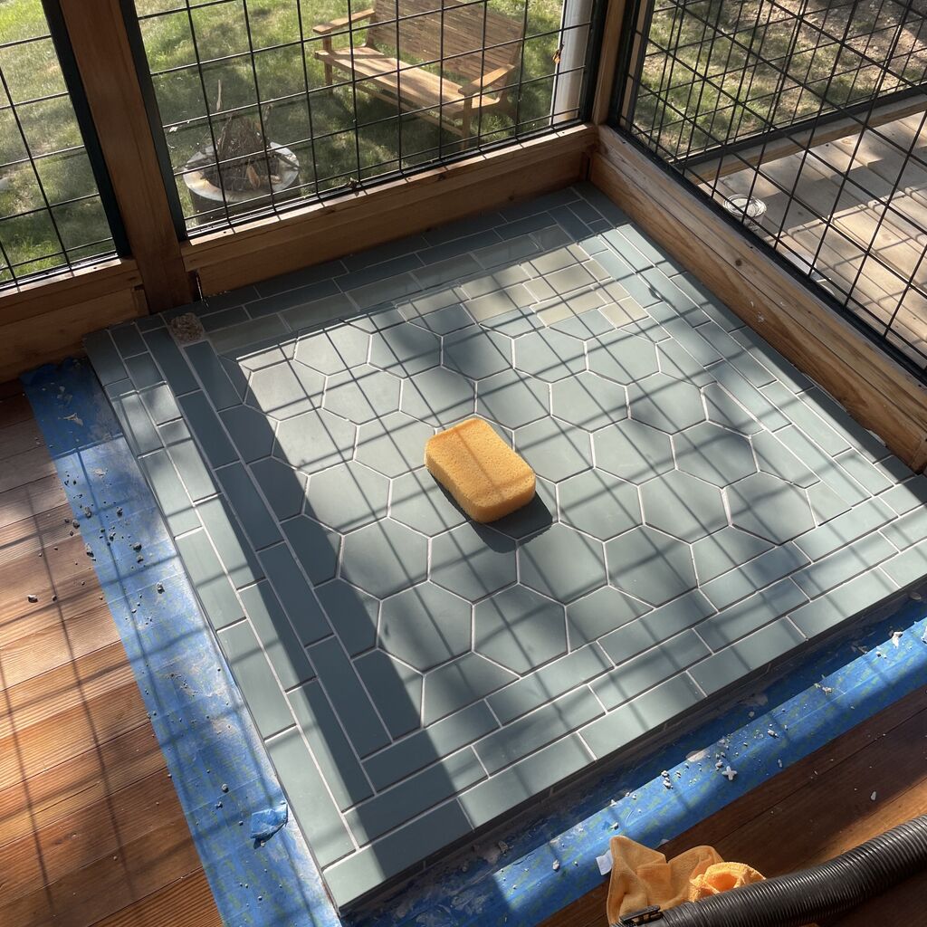 Flagstone Fireplace Hearth Pad Fireclay Tile