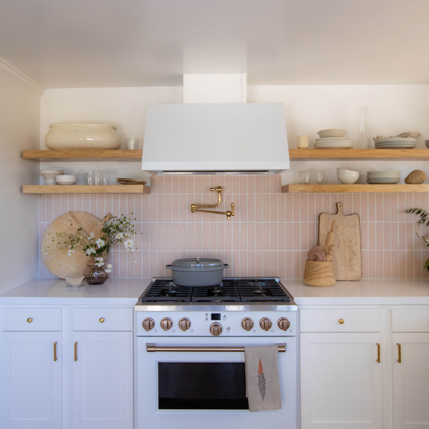 Hoopes Vineyard Estate House Kitchen Backsplash Fireclay Tile