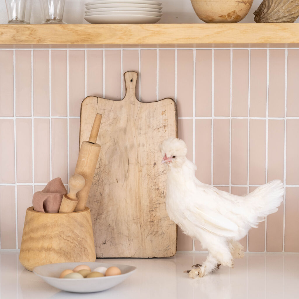 Hoopes Vineyard Estate House Kitchen Backsplash Fireclay Tile