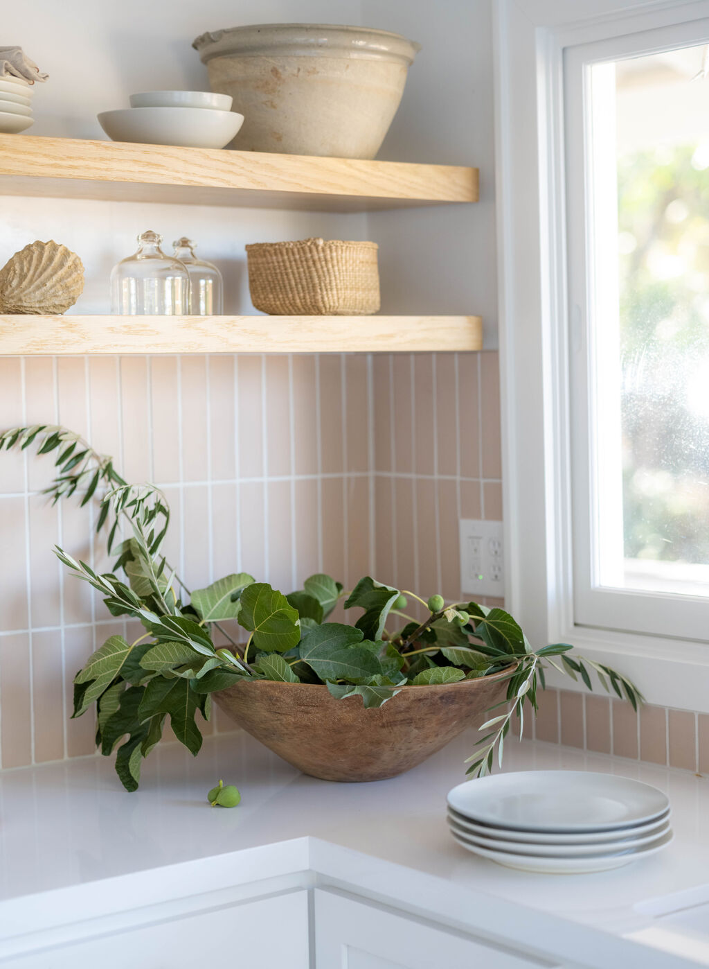 Hoopes Vineyard Estate House Kitchen Backsplash Fireclay Tile