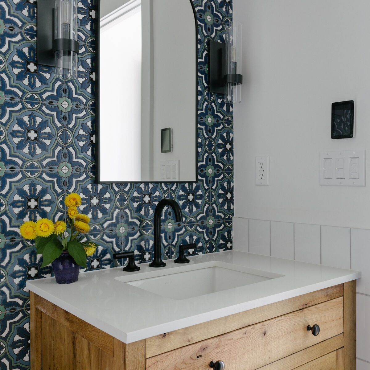 Brownstone Boys: Blue & White Bathroom with… | Fireclay Tile