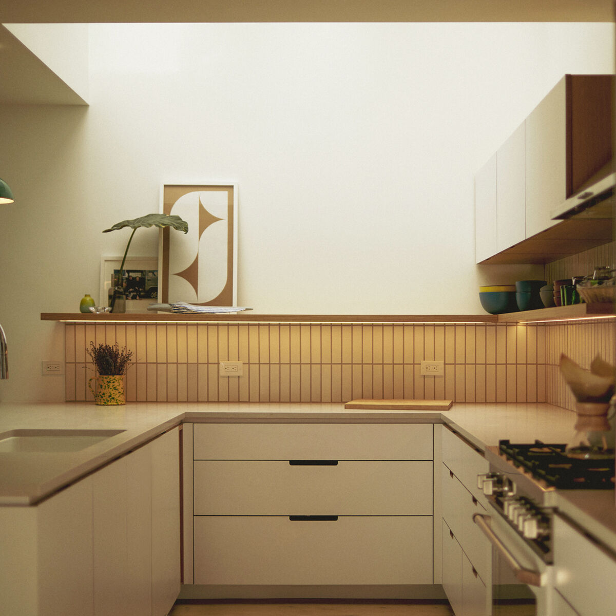 Warm White Scandi Kitchen Backsplash | Fireclay Tile
