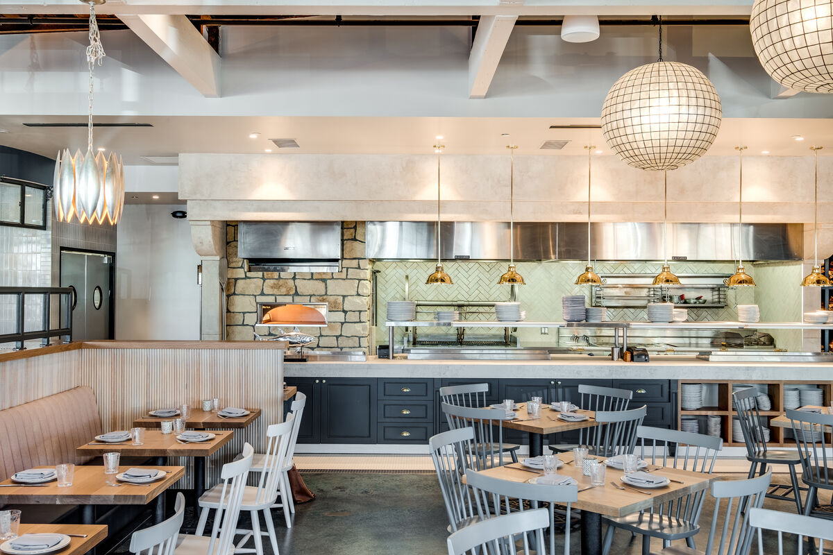 Herb and Sea Restaurant Kitchen Tile + Thin Brick Fireclay Tile
