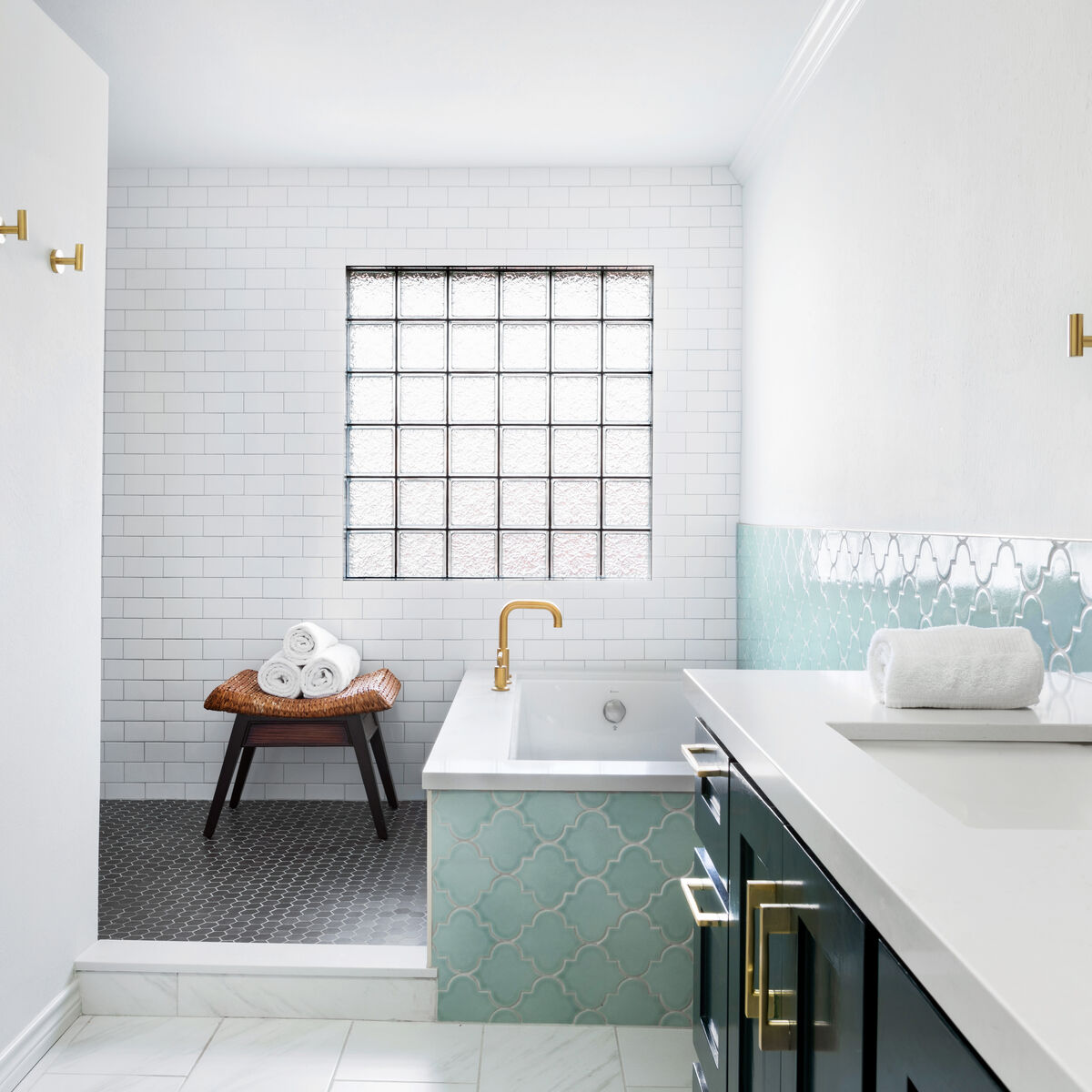 Blue-Green Bathroom Tiles for Wall and Tub | Fireclay Tile