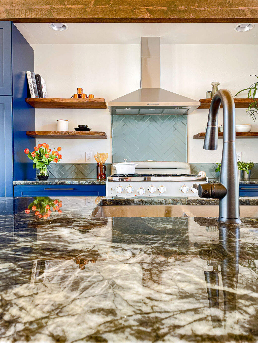 Flagstone Herringbone Ceramic Backsplash Fireclay Tile