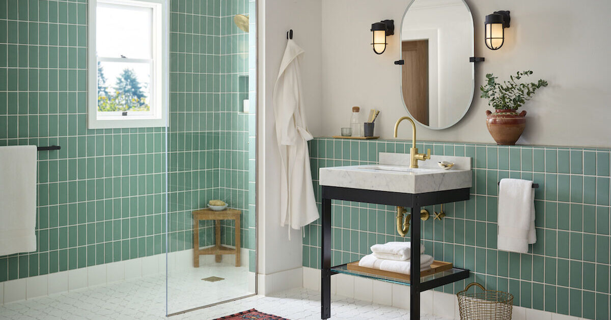 Bathroom Scales: Pattern Range - Line Green